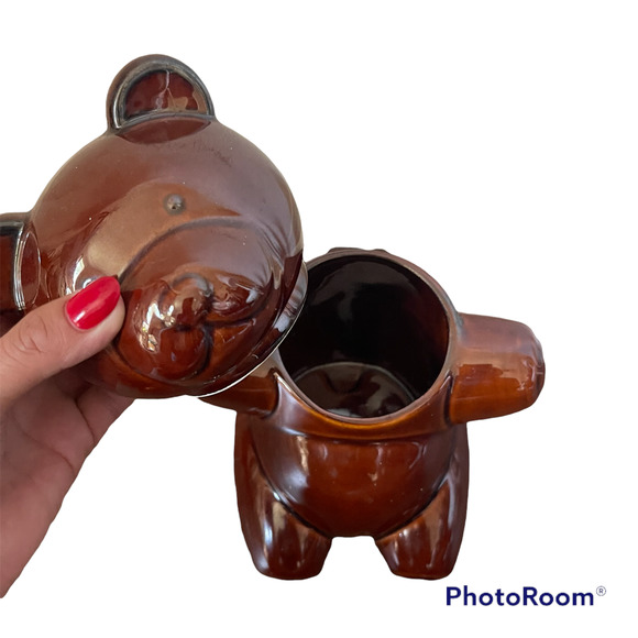 Aramis Brown Bear Cookie Jar Glossy Finish - Picture 3 of 6